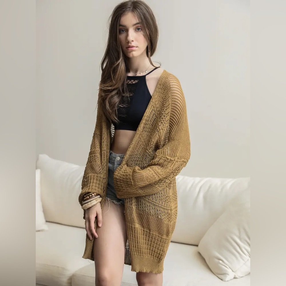 Relaxed Fit Boutique Cardigan | Fashionable Netted Knit